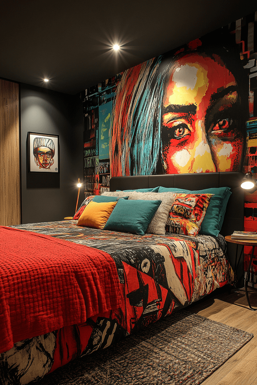17+ Street Style Bedroom Designs for a Space Full of Character 17 Art Gallery Bedroom