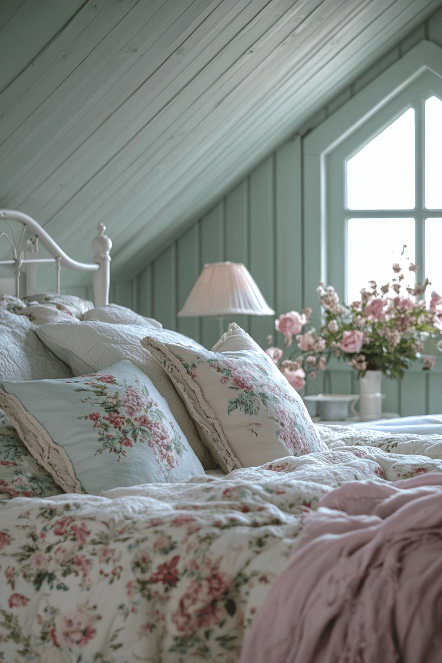 25+ Romantic Bedroom Ideas for a Budget-Friendly Romantic Makeover 17 Cottagecore Romance Haven