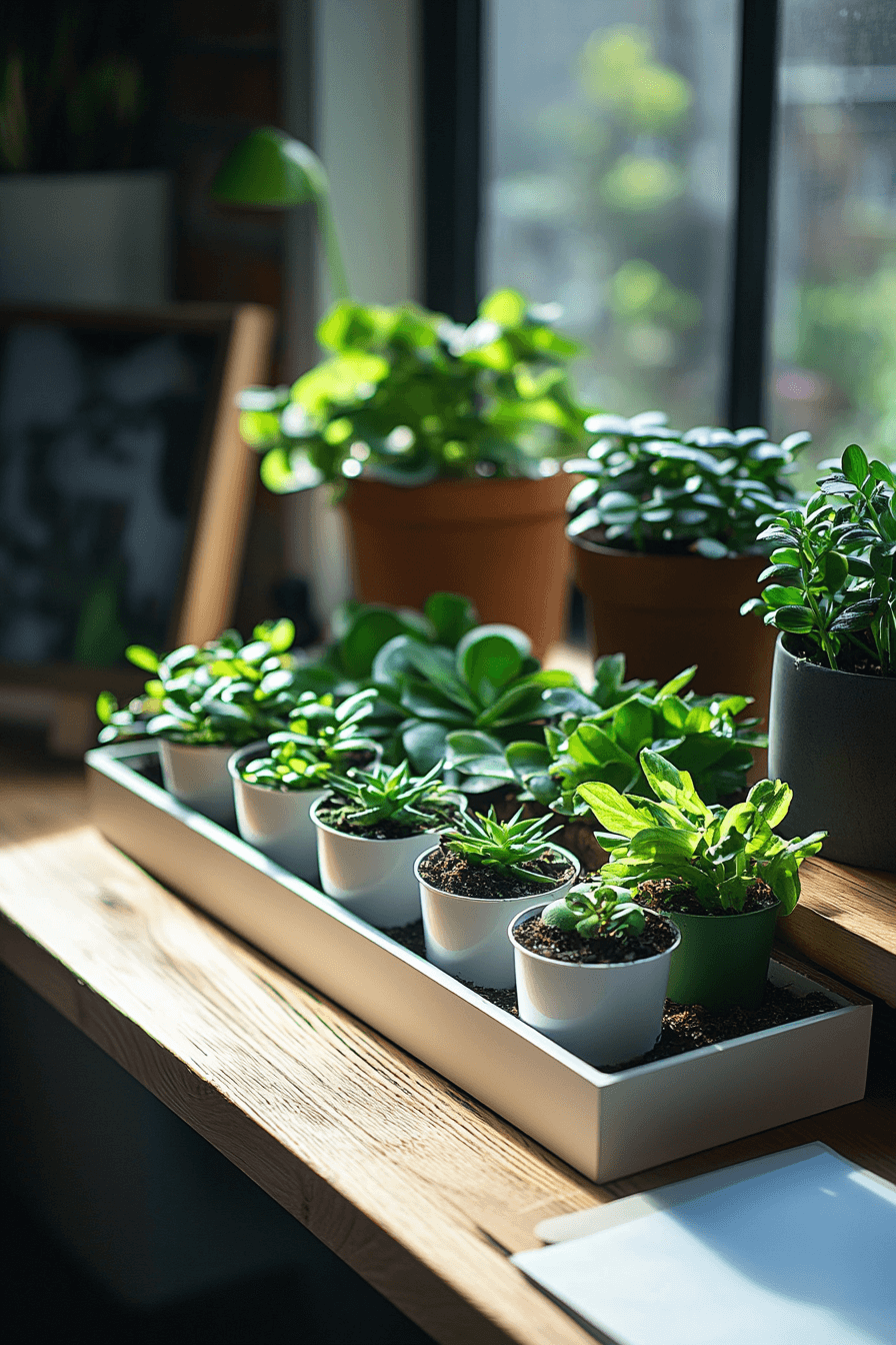 15+ Indoor Gardening Ideas for Turning Apartments Into Green Sanctuaries 17 Desk Friendly Greenery