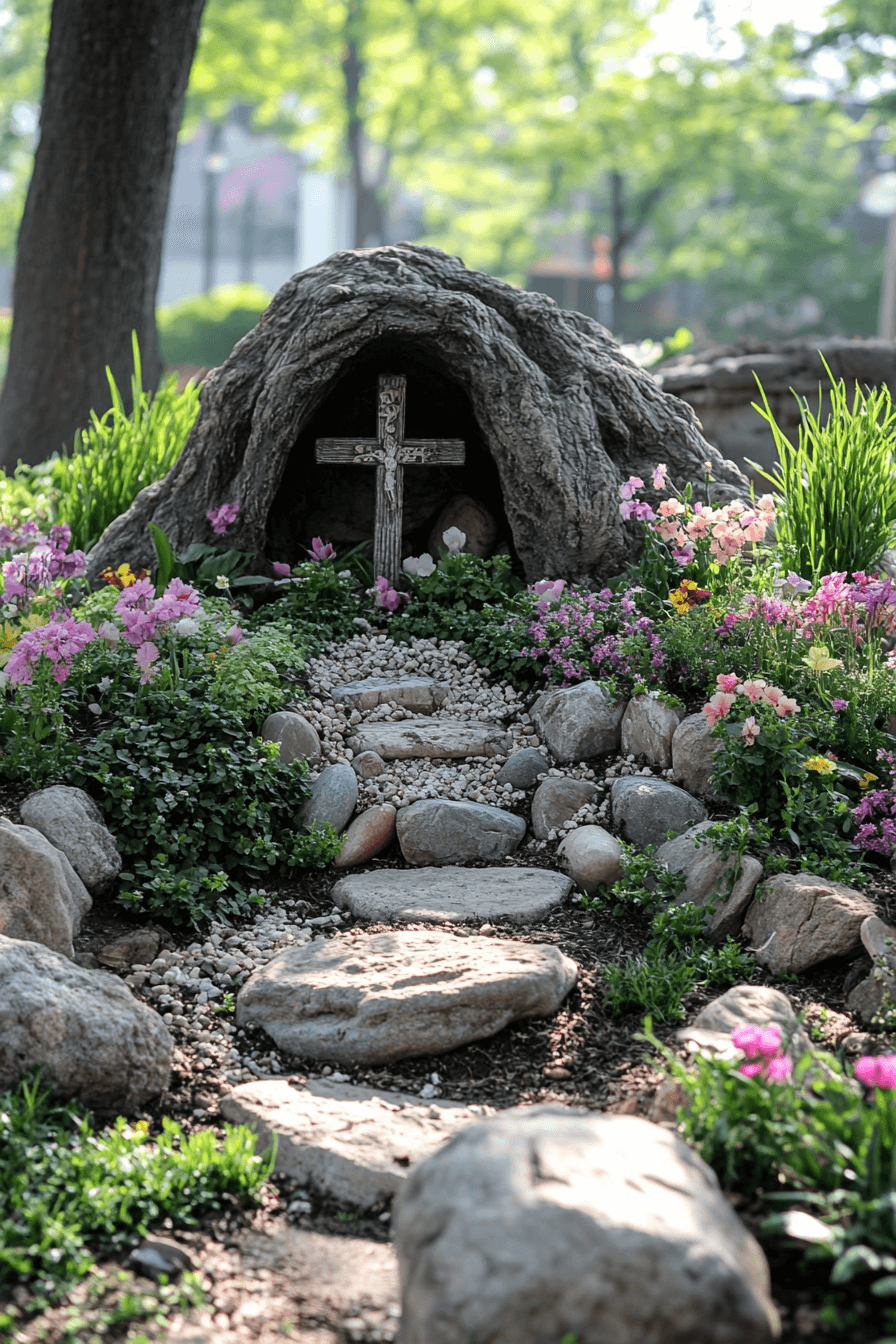 23+ Easter Yard Decorations to Create a Bright and Colorful Display 17 Diy Resurrection Garden