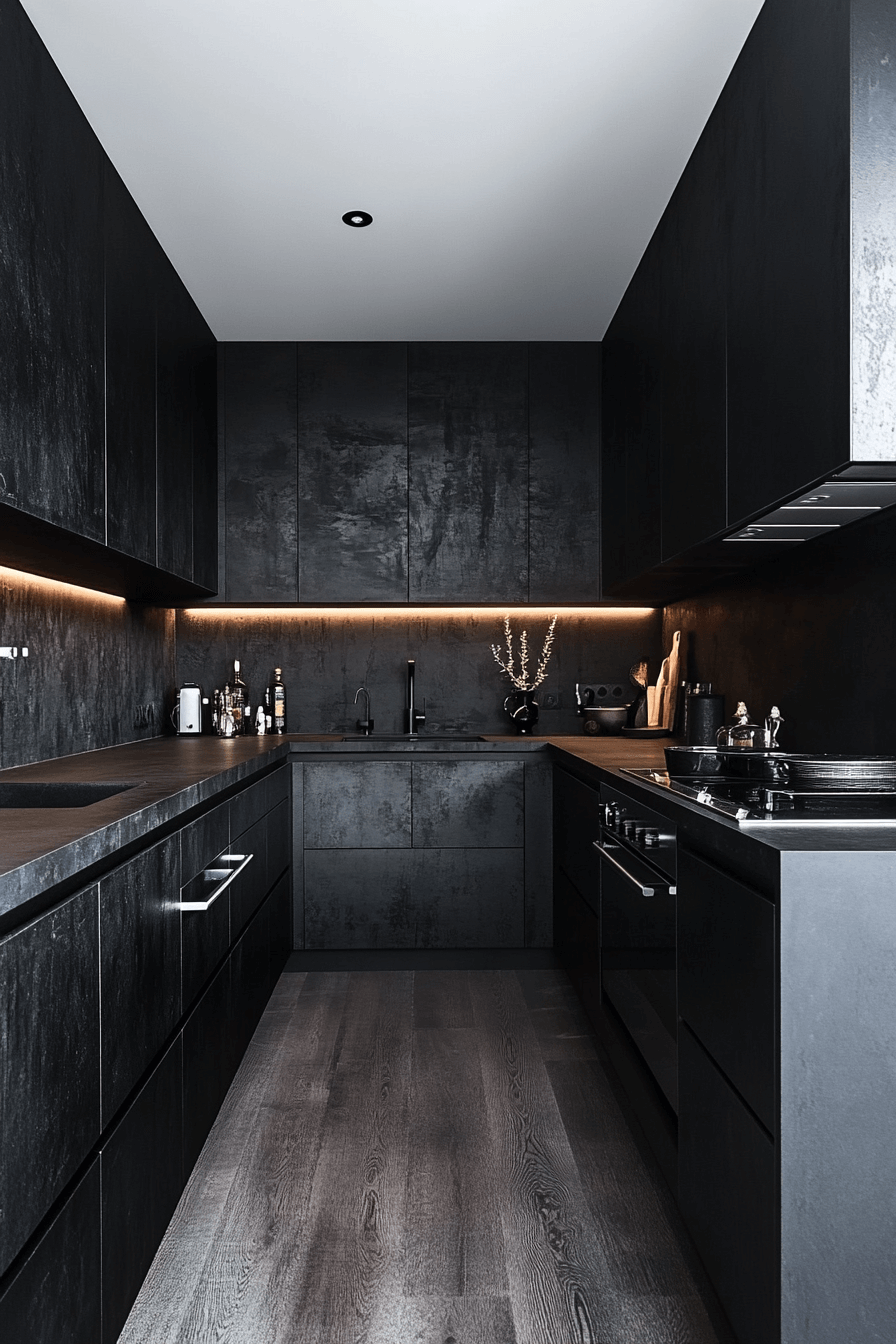 18+ Kitchen Decorating Ideas That Make Cooking More Enjoyable 17 Elegant Black Minimalism