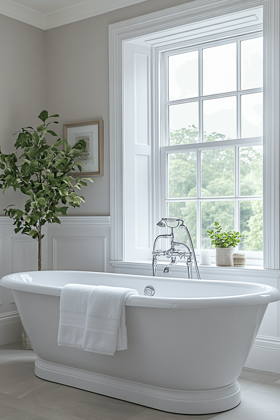 16+ Vintage Modern Master Bath Details That Add Personality and Style 17 Georgian Inspired Bathroom Luxury