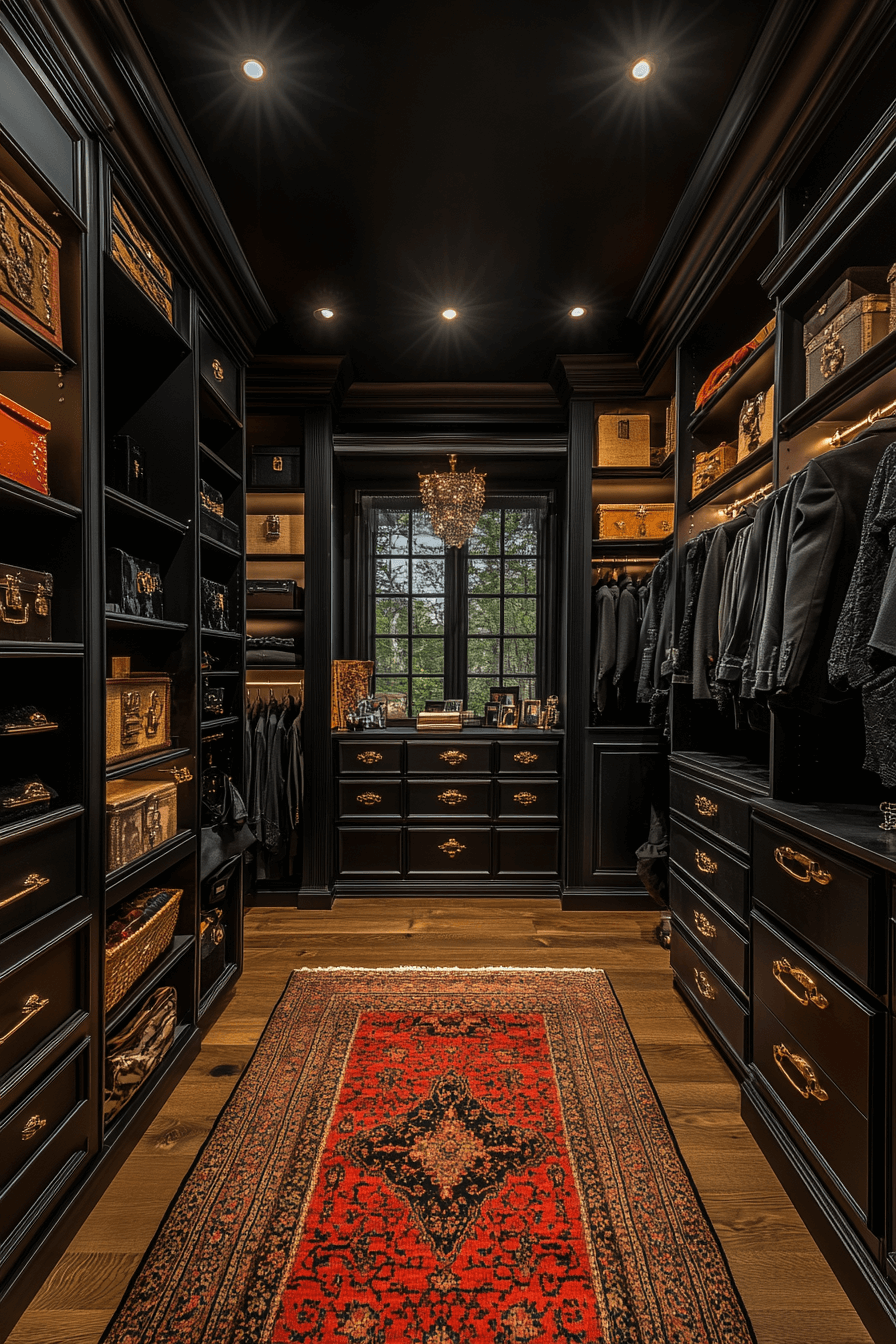 15+ Walk In Closet Ideas That Transform Clutter Into Chic Comfort 17 Gold Accented Walk In Closet Luxury