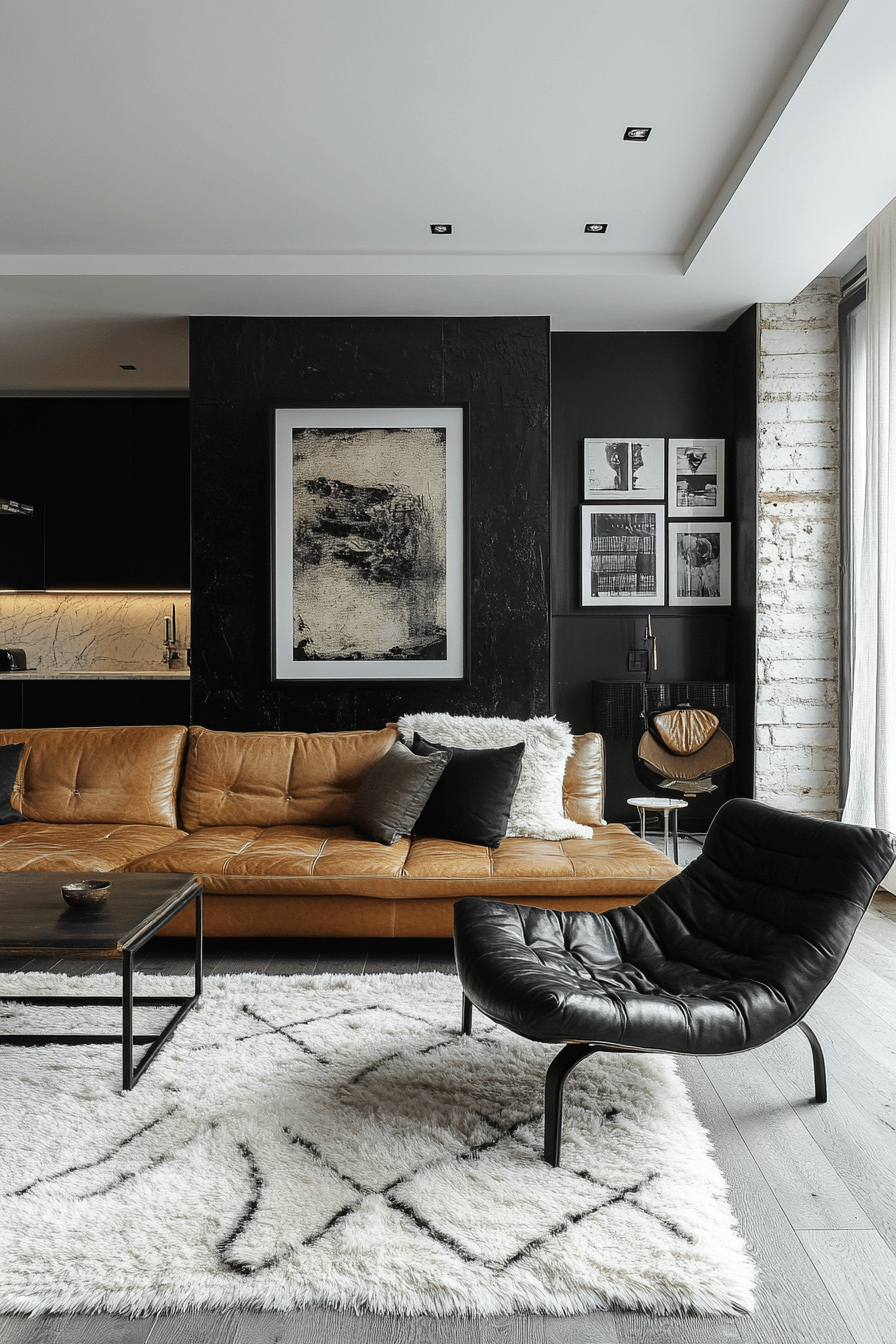 23+ Studio Apartment Decor Designs That Feel Fresh and Modern 17 High Contrast Studio Style