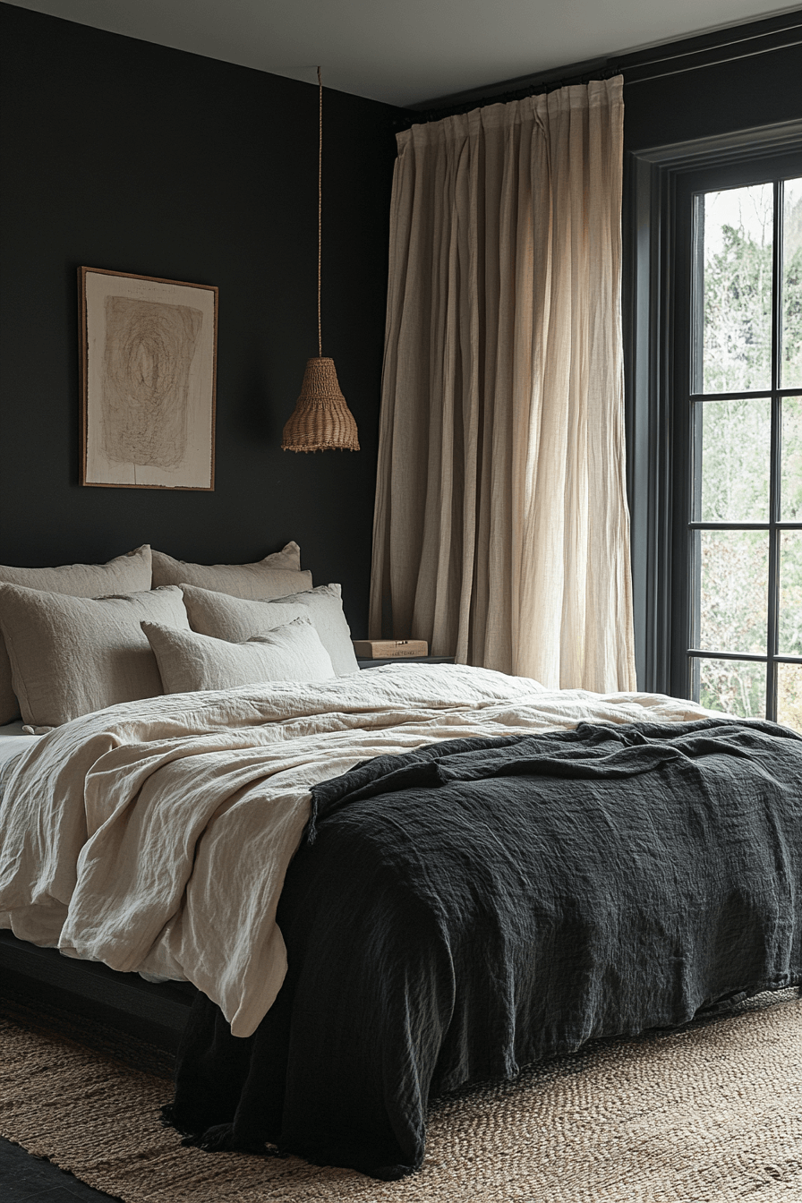 25+ Dark Boho Bedroom Inspiration for a Dreamy Night’s Retreat 17 Inked Serene Calm