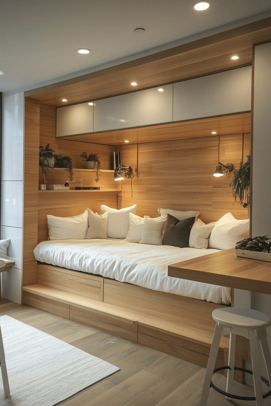 28+ Studio Apartment Ideas That Transform Simple Spaces with Ease 17 Living Fold Away