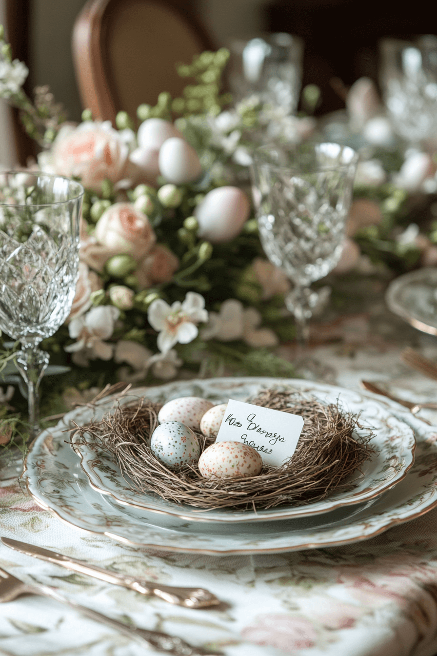 21+ Easter Decor Ideas for a Bright and Cheerful Celebration 17 Personalized Place Settings