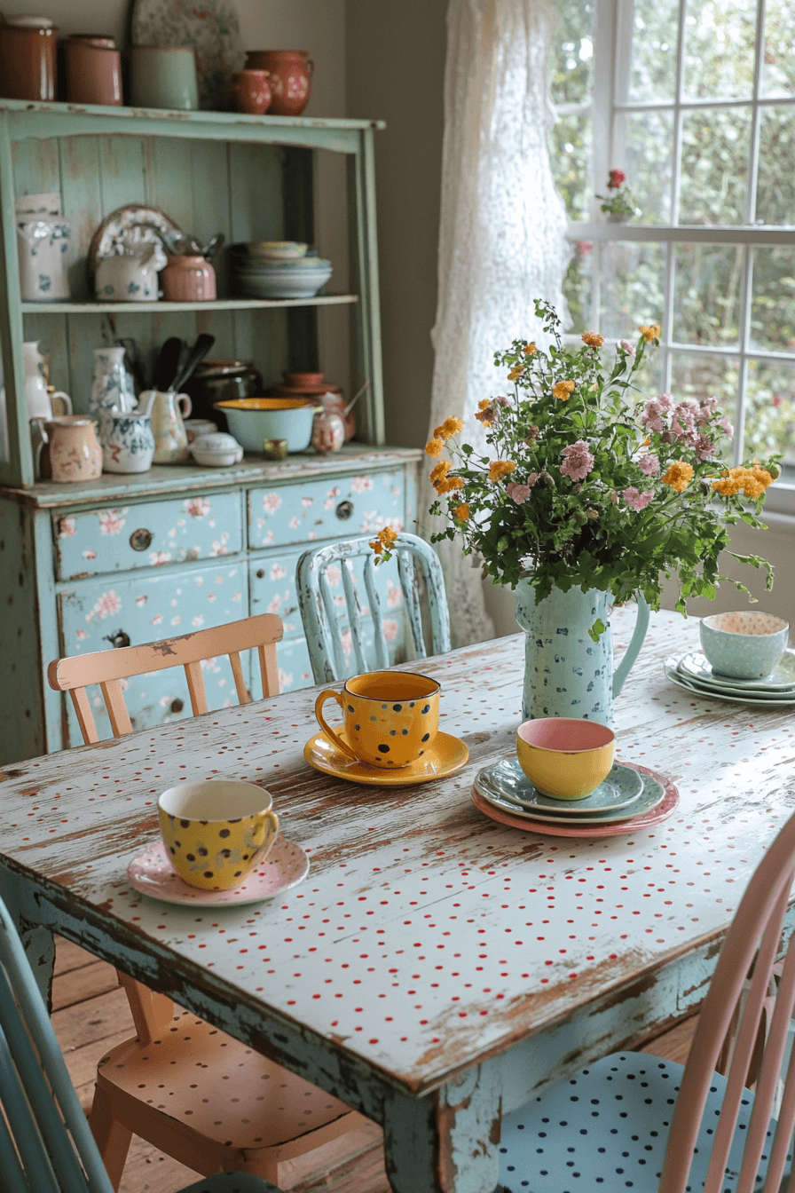 18+ Shabby Chic Dining Room Ideas to Create a Warm Gathering Spot 17 Quaint Charm Dining Space