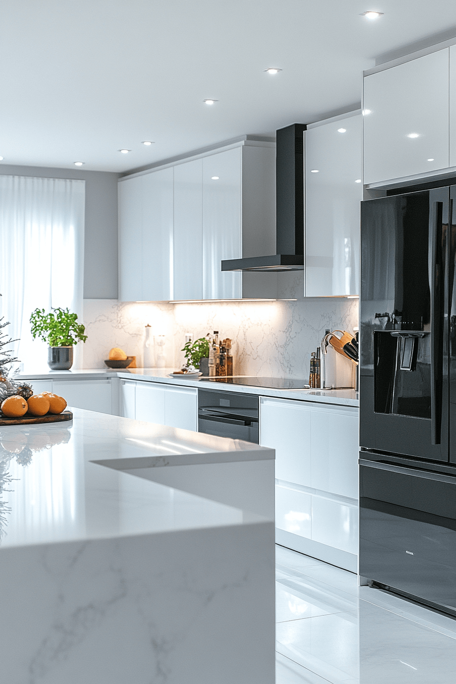 18+ Nordic Kitchen Inspiration That Highlights Natural Beauty 17 Snow White Beauty