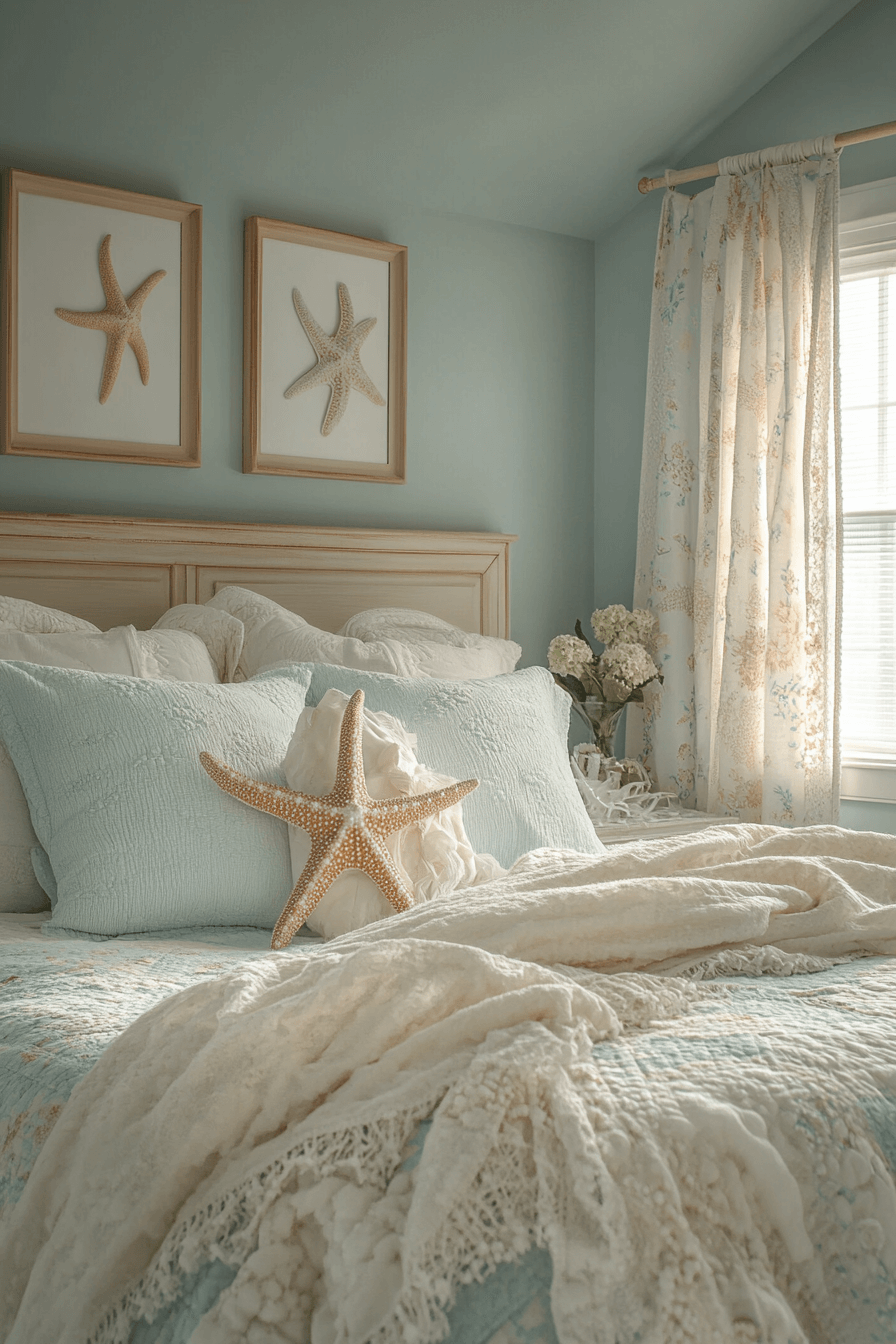 15+ Beach Inspired Bedrooms to Blend Comfort With Coastal Style 17 Starfish Cove Room