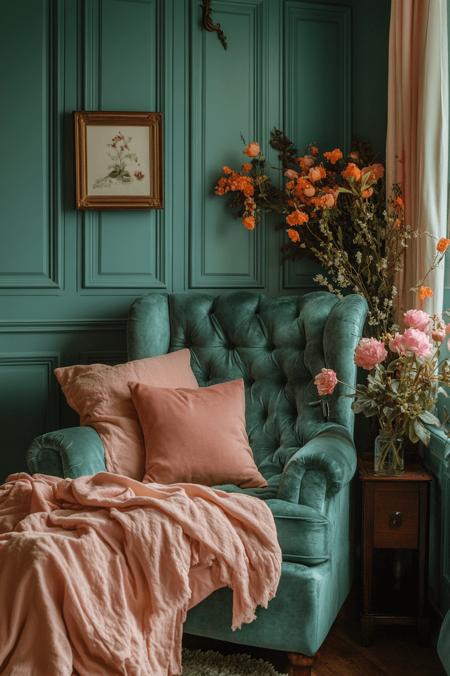19+ Green and Pink Bedroom Ideas That Balance Bold and Soft Tones 17 Teal Happiness And Tulip Delight