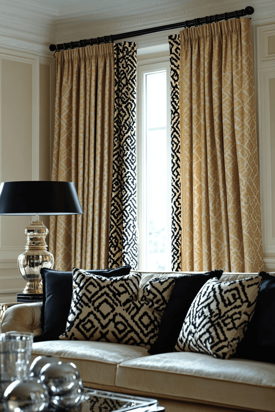 17+ Curtains Ideas for Living Room That Highlight Natural Light Perfectly 17 Vintage Glamour With Art Deco