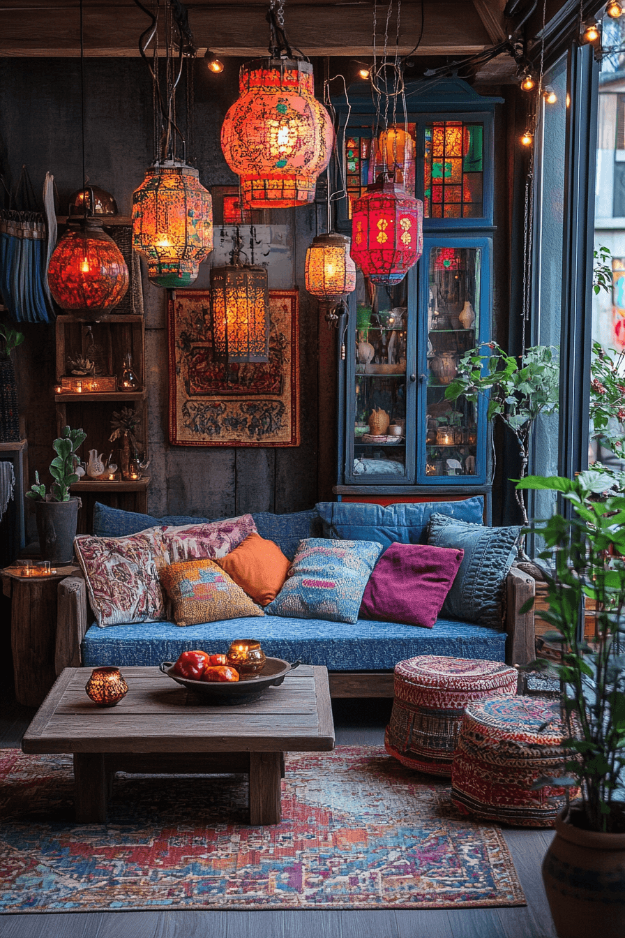 18+ Cozy Lighting Living Room Inspirations That Brighten Every Mood 18 Bohemian Lighting Magic For Cozy Living Rooms