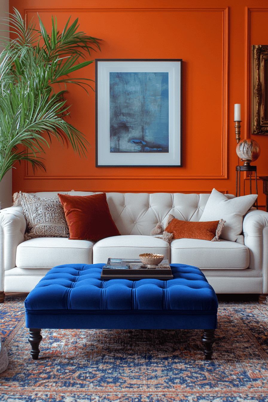 17+ Colorful Boho Decor Ideas That Turn Everyday Living Into Artful Expression 18 Electric Blue Ottomans