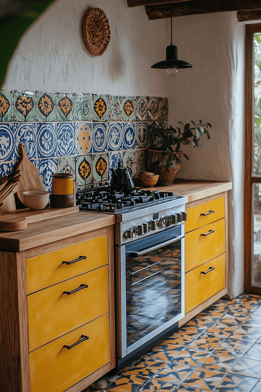 23+ Afrohemian Decor Ideas That Celebrate Culture and Creativity 18 Kitchen Warmth