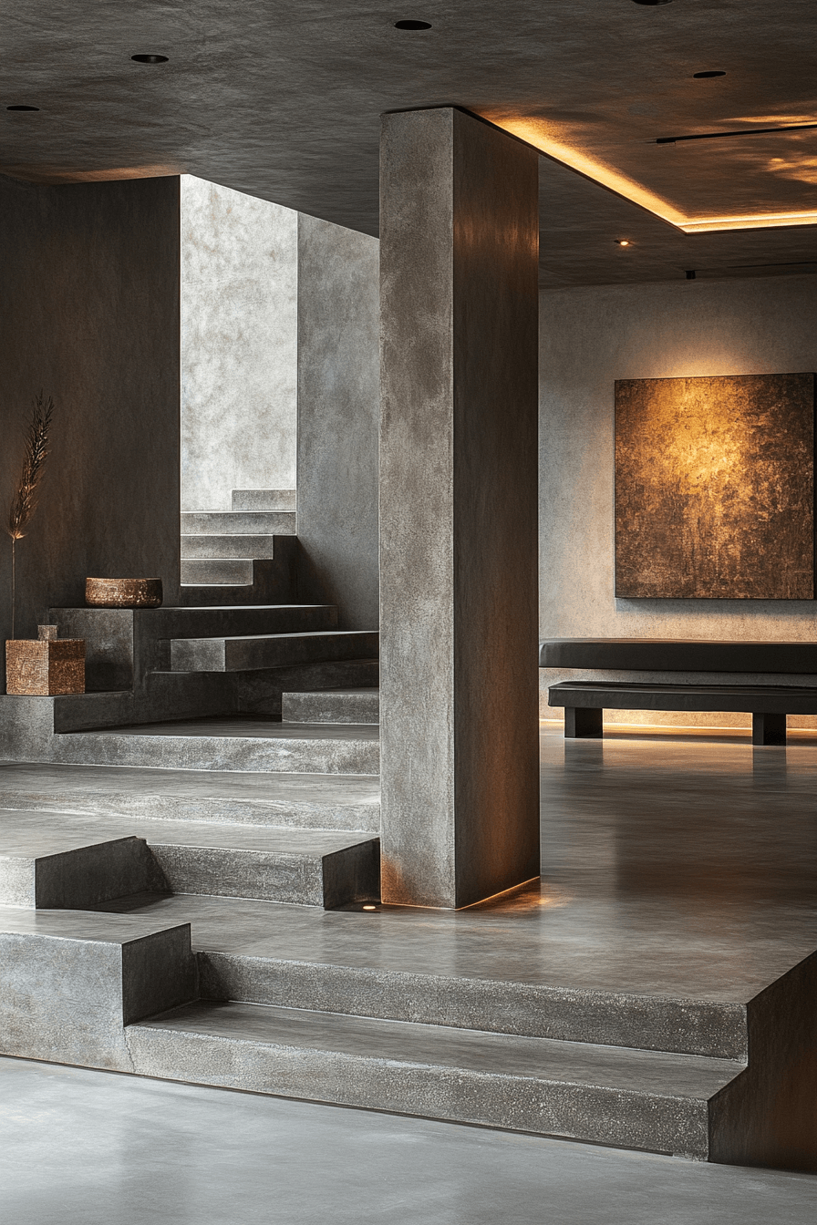 23+ Staircase Entryway Ideas That Bring Modern Comfort Into Tradition 18 Modern Concrete