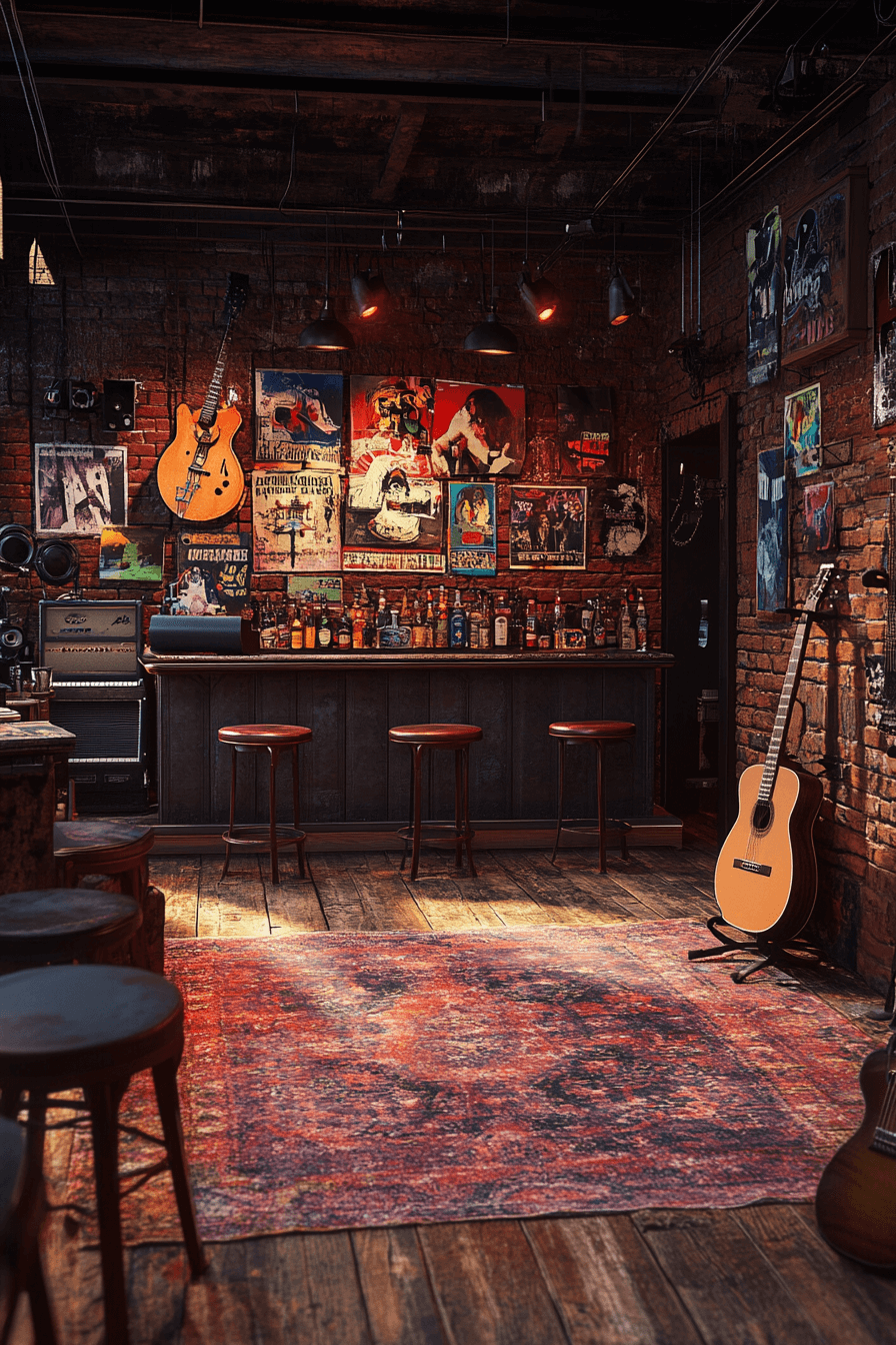 15+ Basements Bar Inspirations for Effortless Entertaining 18 Music Lovers Bar