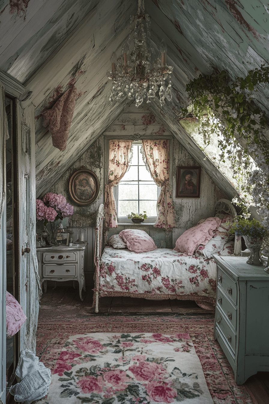 15+ Attic Bedroom Ideas to Design a Chic and Affordable Makeover 18 Romantic Retro Loft