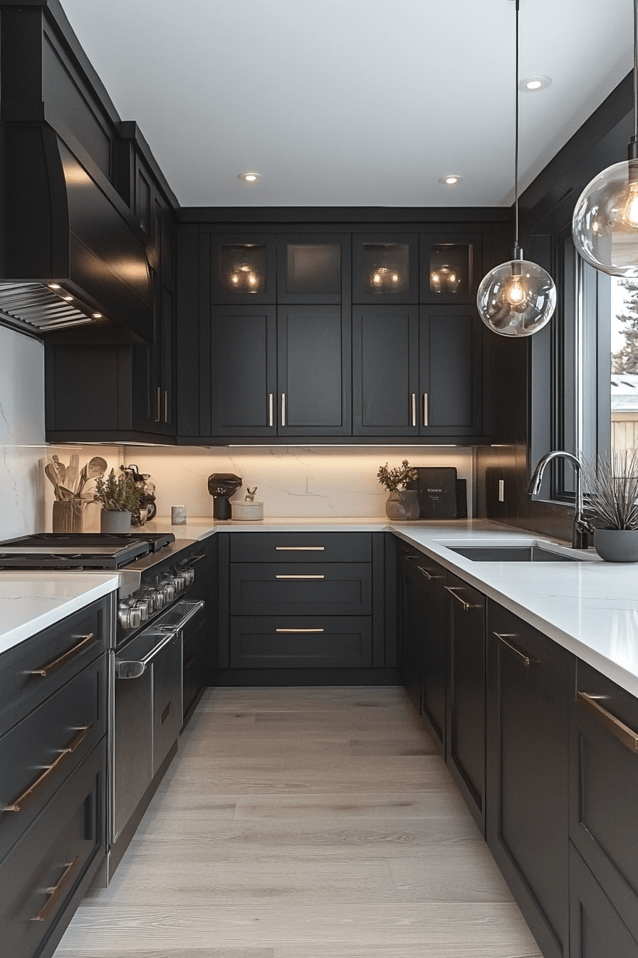16+ Kitchen Cabinet Color Ideas That Elevate Everyday Living 18 Sleek Charcoal Sophistication