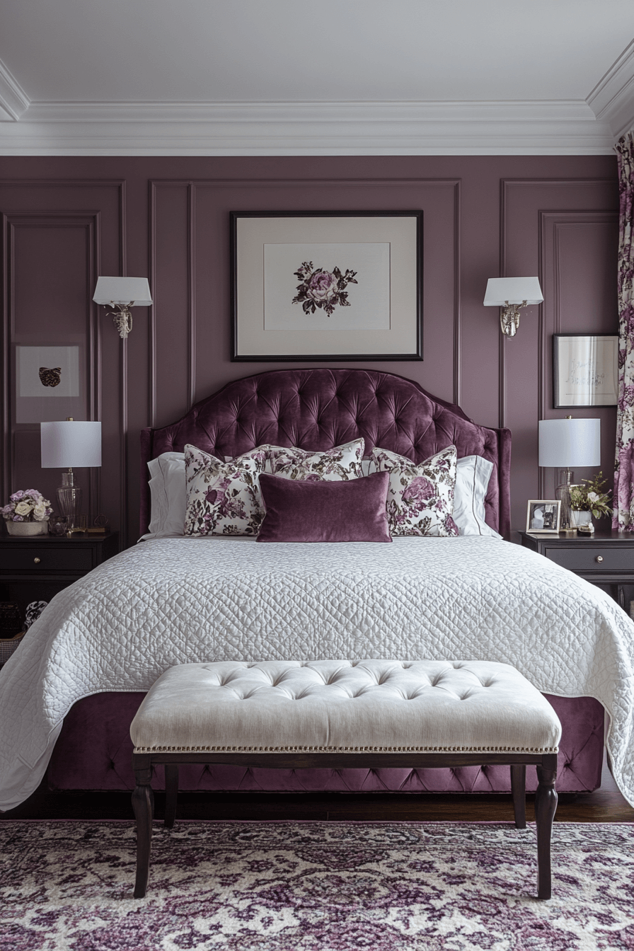 16+ Feminine Bedroom Inspiration for Creating a Calming Oasis 18 Velvet Luxury Haven