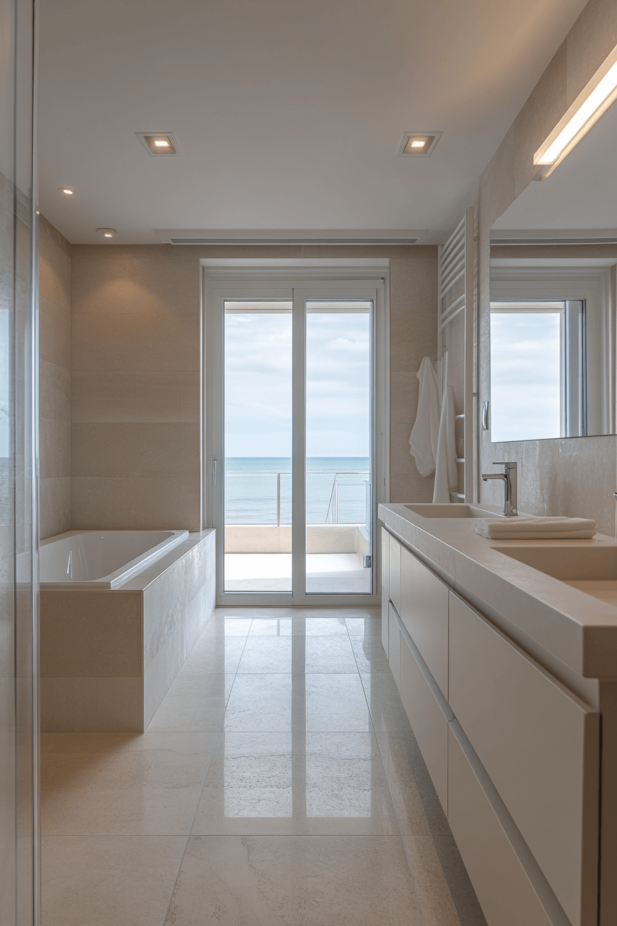 17+ Neutral Bathroom Decor Looks That Spark Serenity and Balance 18 White And Beige Tranquility