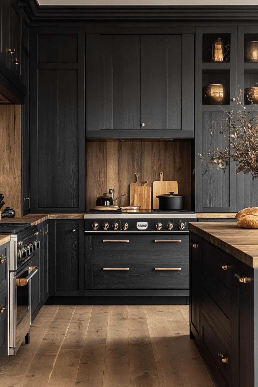 15+ Black Modern Kitchen Ideas That Prove Dark Can Be Bright and Inviting 19 Charcoal Luxe Appeal