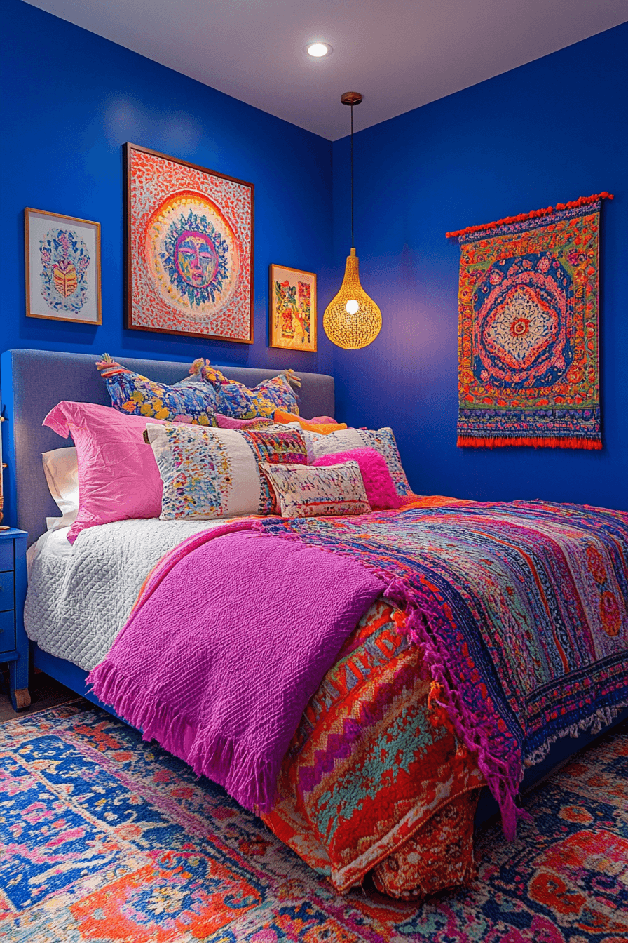 23+ Blue Boho Girls Bedroom Inspiration for a Dreamy Retreat 19 Cobalt Creator