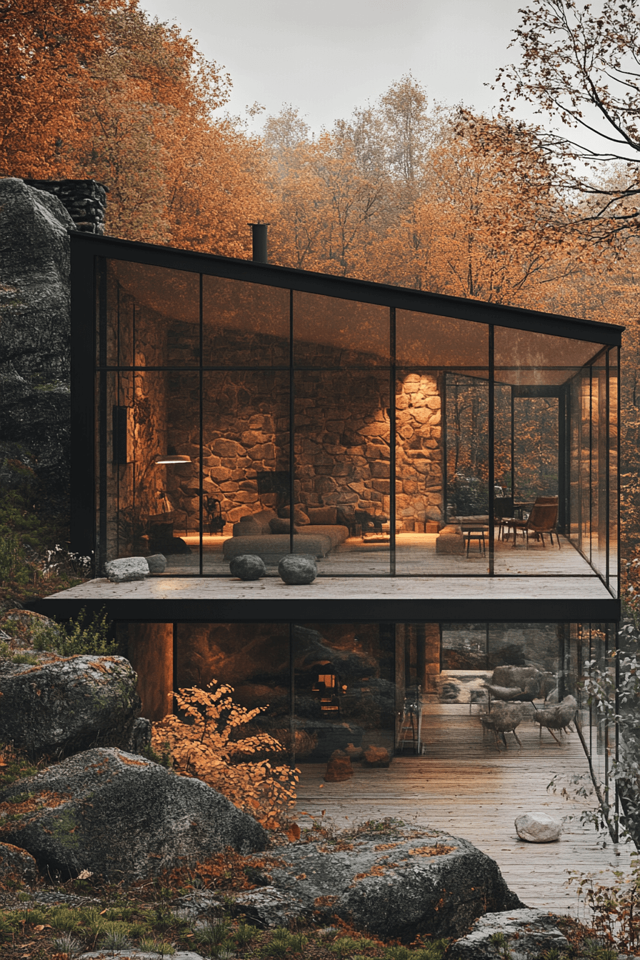 16+ Small Cabin Exterior Inspiration for Creating Your Dream Getaway 19 Elevated Woodland Refuge