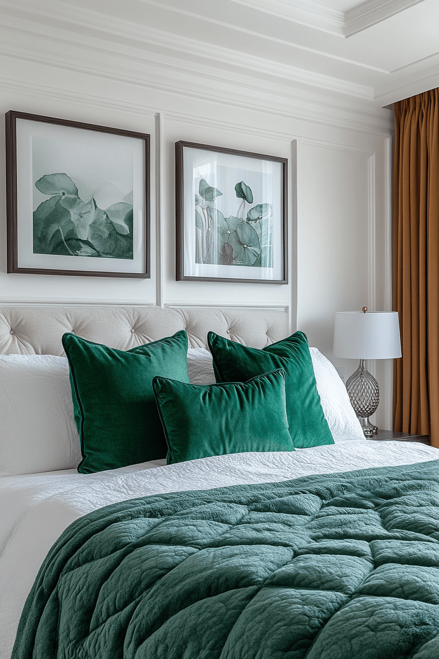 16+ Emerald Green Art Deco Bedroom Ideas to Capture Timeless Glamour 19 Innovative Emerald Deco Twist