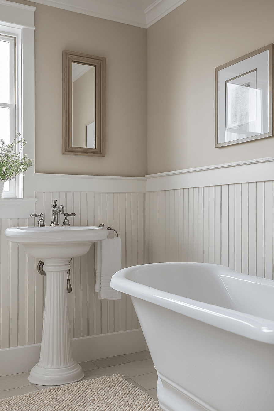 17+ Transitional Bathroom Design Looks That Make Any Home Shine 19 Minimalist Classic Blend Bathroom