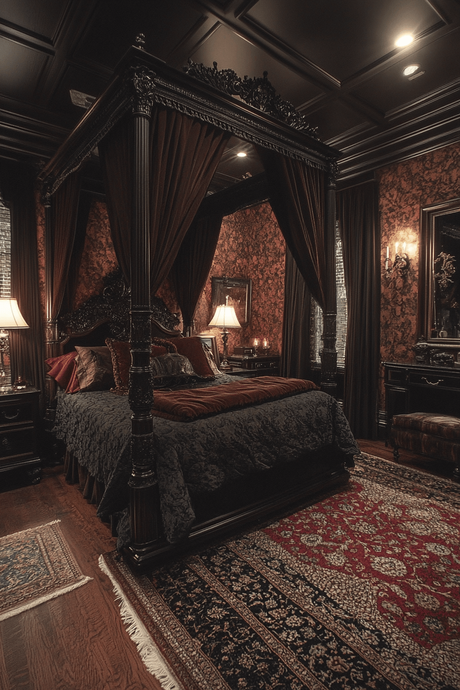 18+ Modern Vintage Bedroom Designs That Add Depth and Personality 19 Neo Victorian Opulence Bedroom