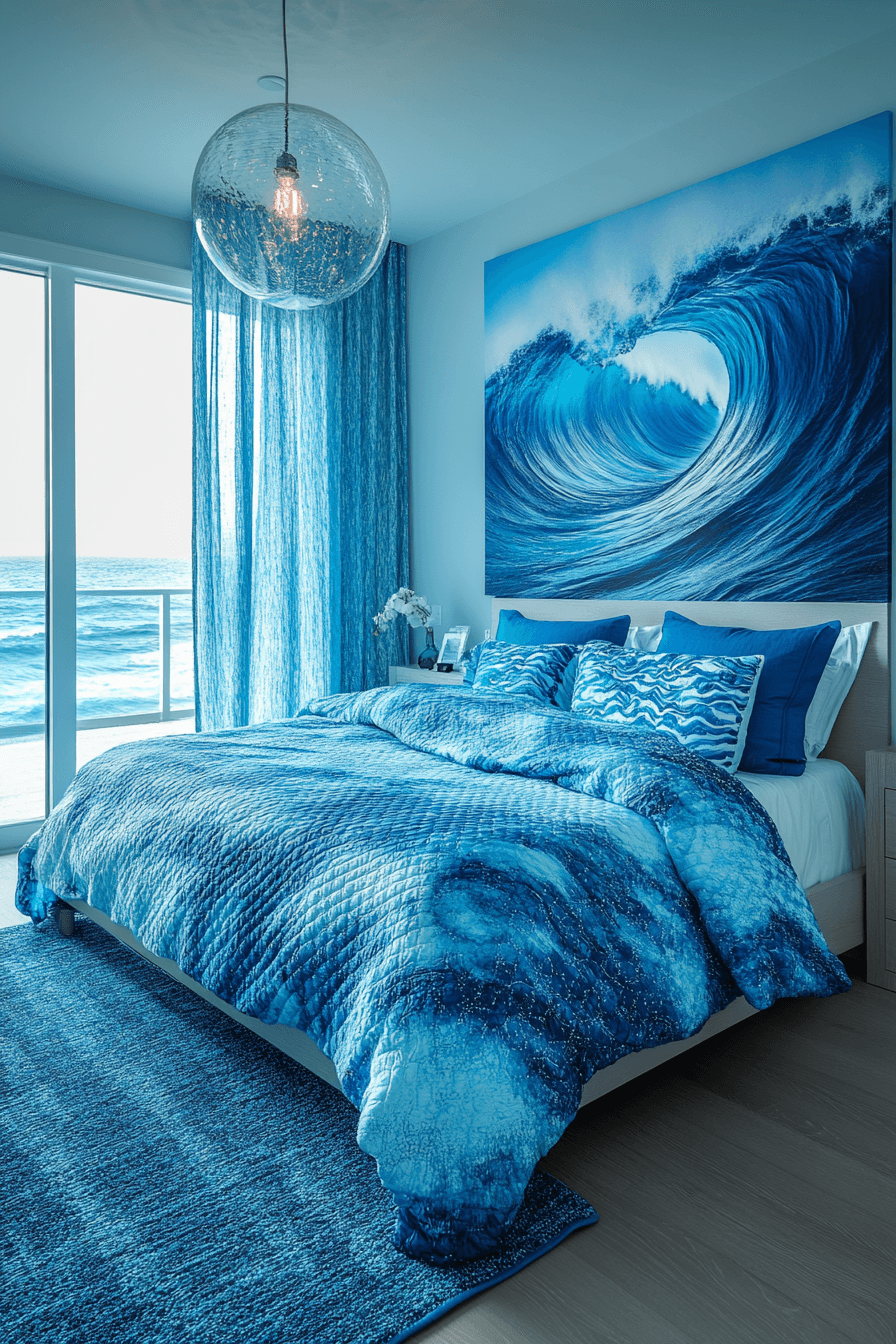 15+ Beach Inspired Bedrooms to Blend Comfort With Coastal Style 19 Ocean Wave Haven