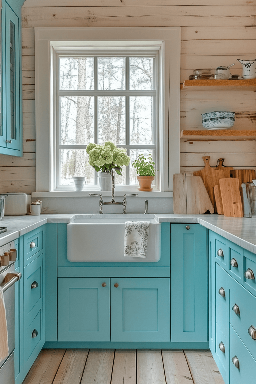 16+ Kitchen Cabinet Color Ideas That Elevate Everyday Living 19 Playful Turquoise Energy