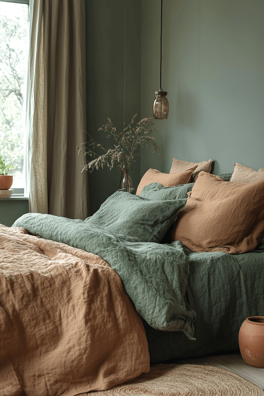15+ Green and Terracotta Bedroom Ideas That Prove Natural Colors Inspire Serenity 19 Scandinavian Simplicity In Green And Terracotta