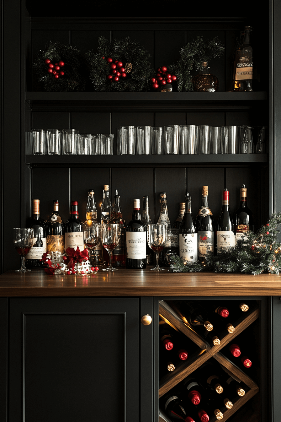 15+ Christmas Aesthetic Ideas That Bring Holiday Magic to Every Corner 19 Stylish Holiday Bar