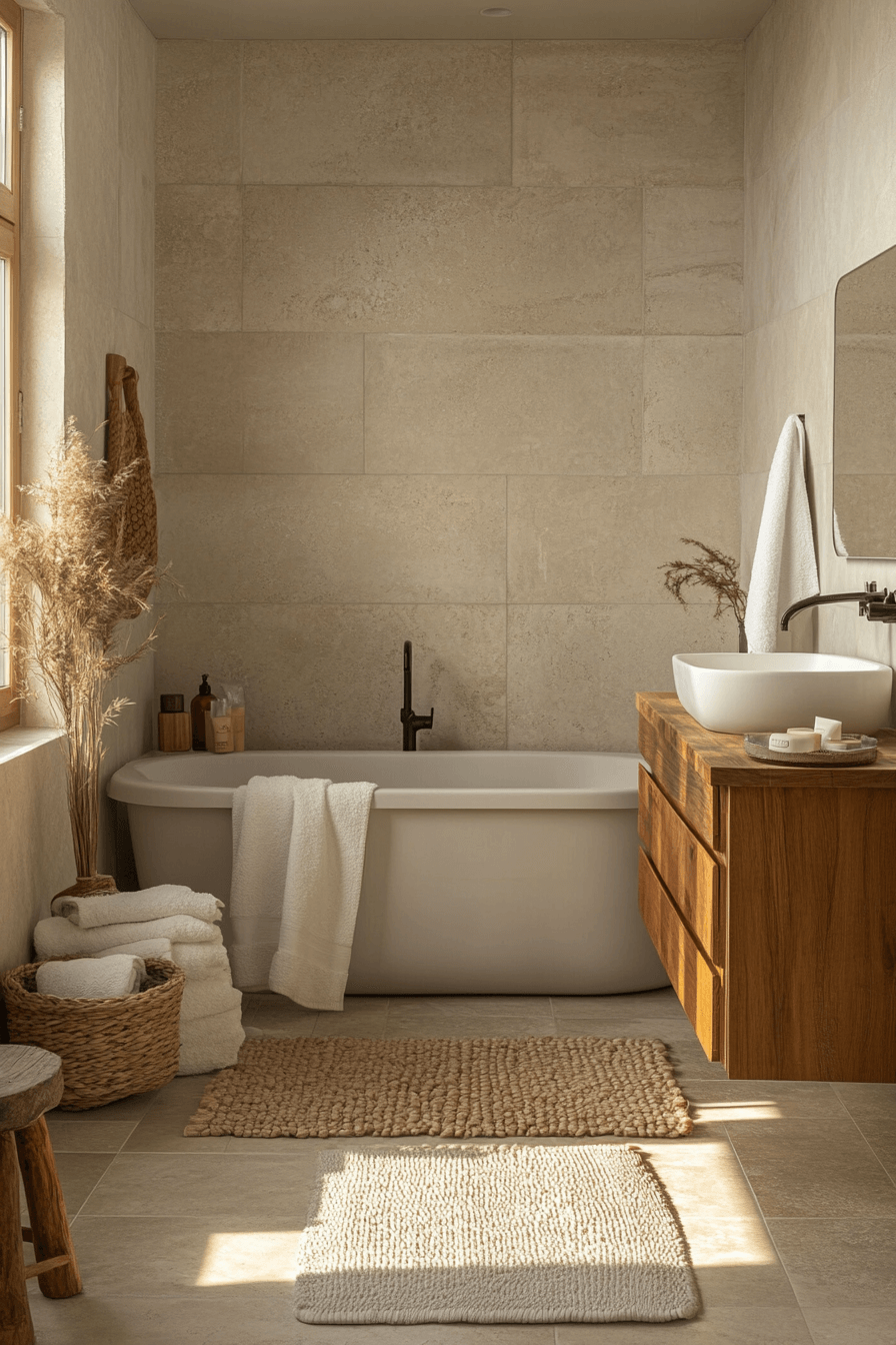 17+ Neutral Bathroom Decor Looks That Spark Serenity and Balance 2 Beige Tranquility Retreat