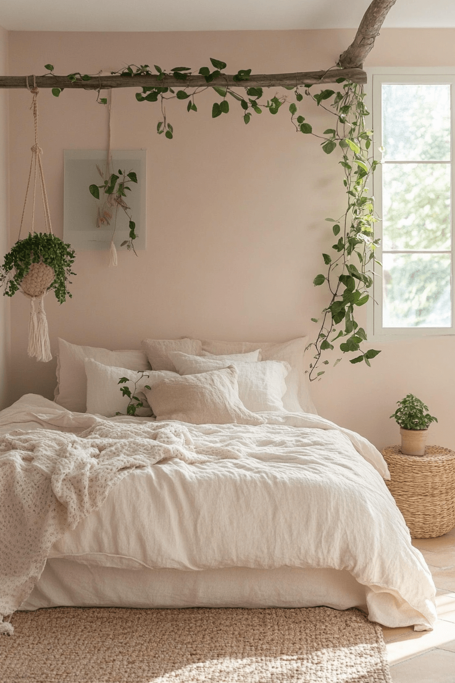 15+ Pink Boho Bedroom Ideas That Blend Playfulness and Serenity 2 Blushing Boho