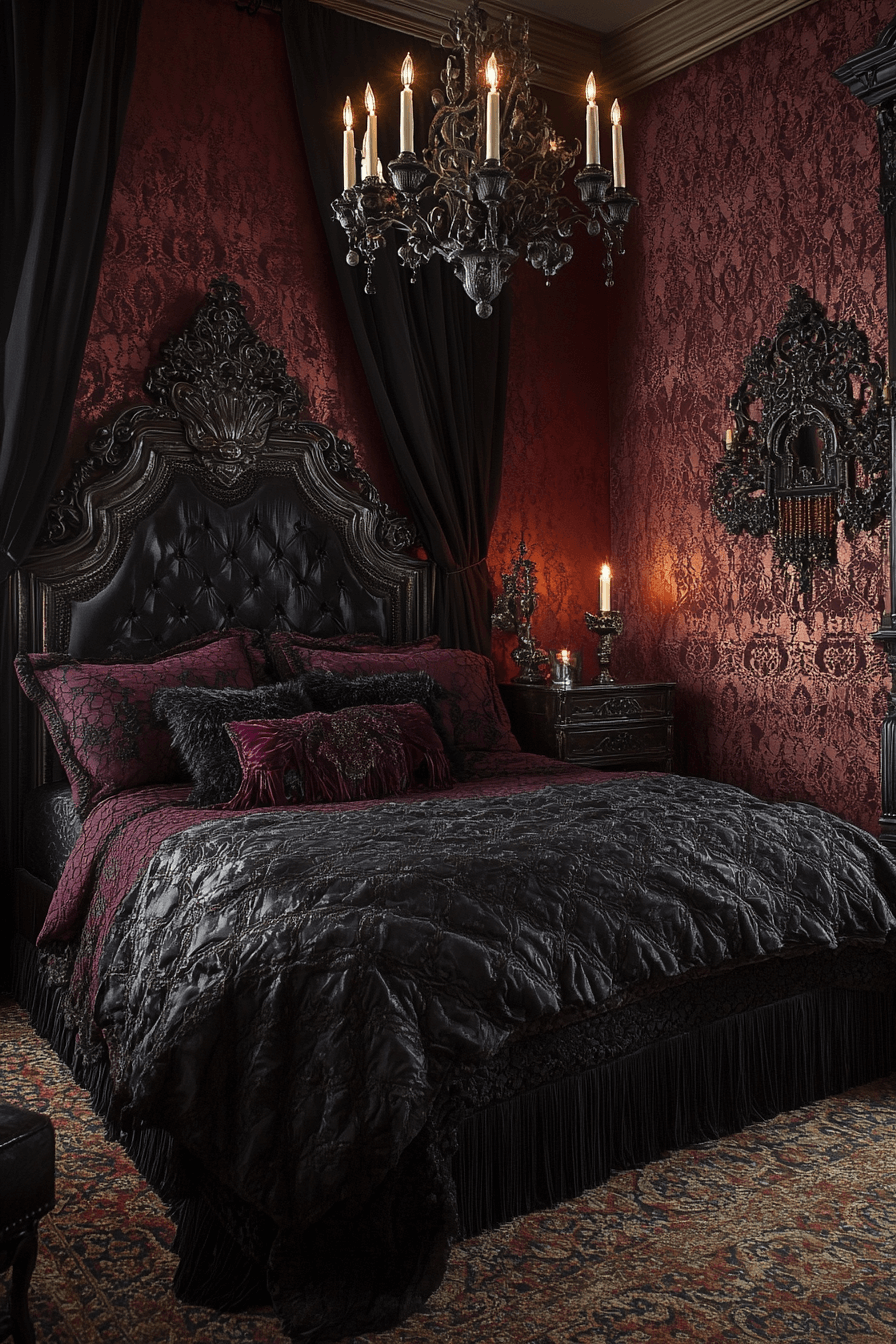 22+ Dark Feminine Bedroom Ideas for a Modern and Alluring Makeover 2 Bold Beauty