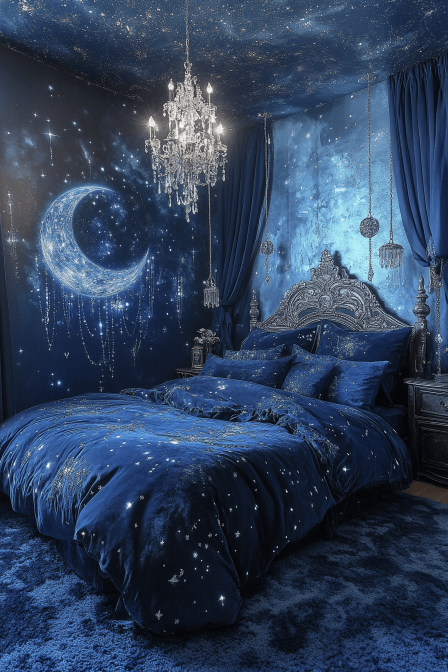 18+ Boho Witchy Bedroom Ideas for a Budget-Friendly Magical Makeover 2 Celestial Dream Space