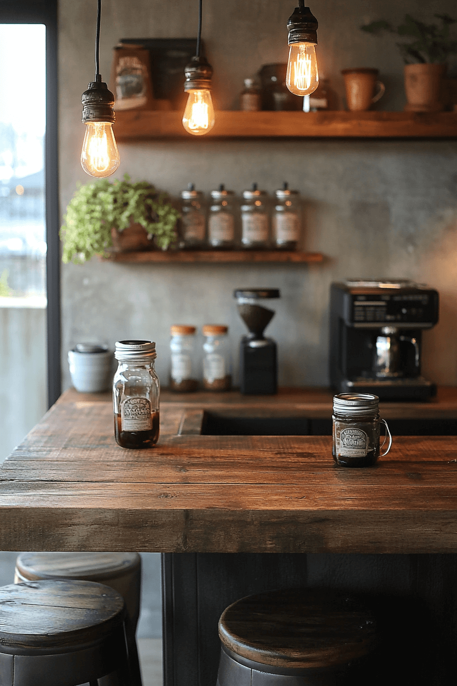 17+ Coffee Bar Styling Ideas to Create a Café Vibe at Home 2 Cozy Rustic Coffee Spot