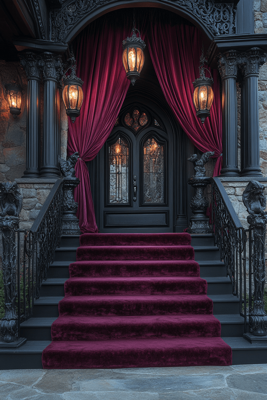 16+ Halloween Decor Front Porch Looks That Mix Fun and Fright 2 Gothic Manor Gateway