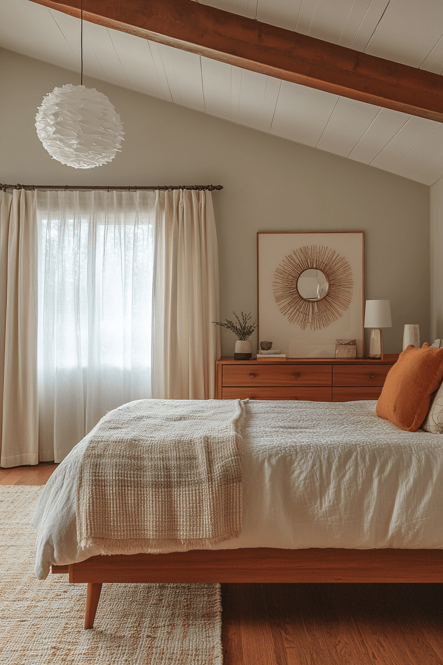 18+ Modern Vintage Bedroom Designs That Add Depth and Personality 2 Mid Century Modern Retreat