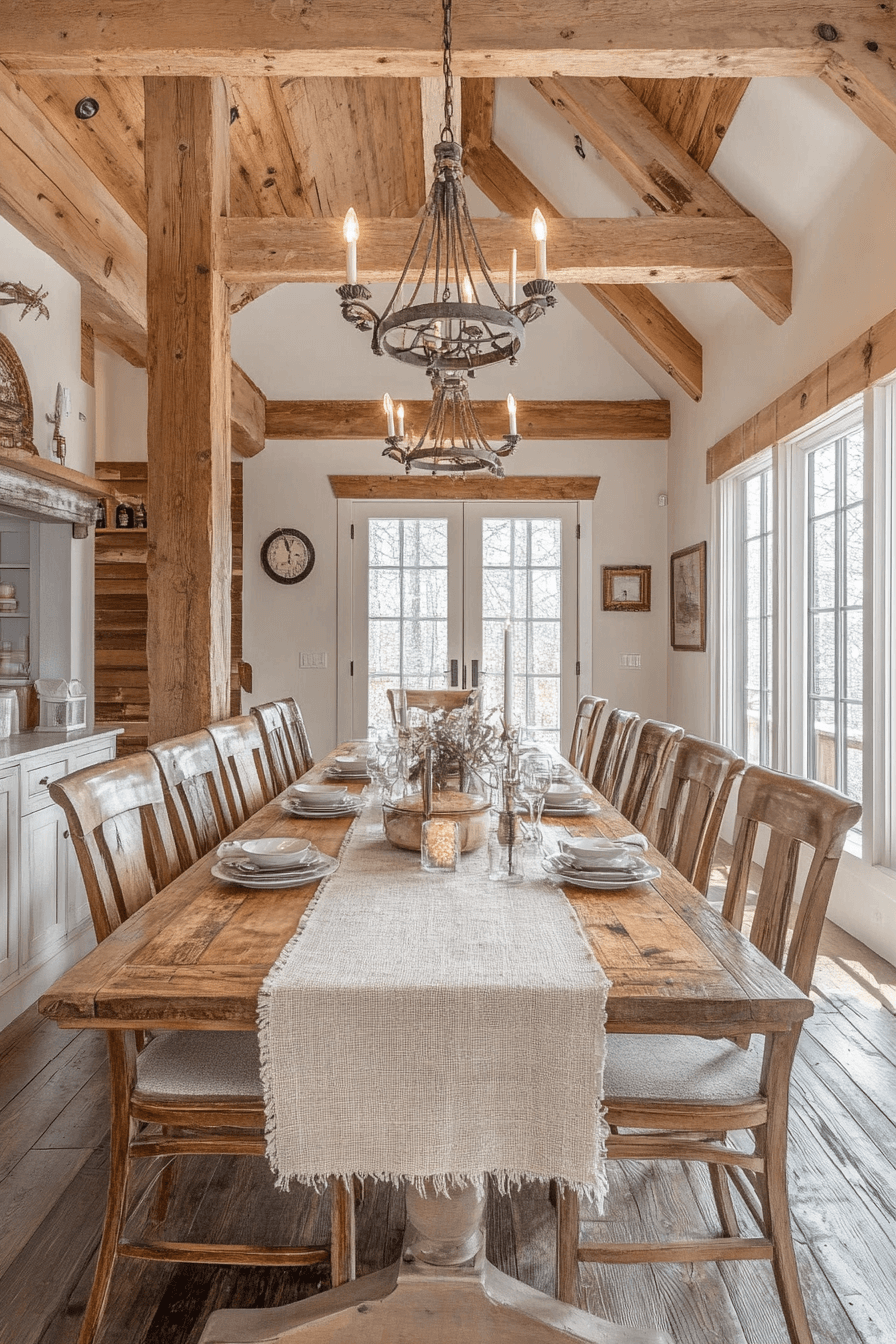 18+ Shabby Chic Dining Room Ideas to Create a Warm Gathering Spot 2 Rustic Elegance Dining Room