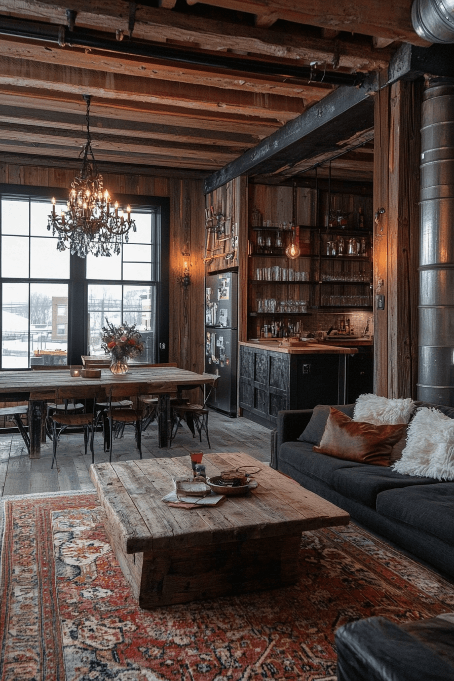 16+ Industrial Farmhouse Living Room Looks That Mix Comfort With Edge 2 Rustic Farmhouse Industrial