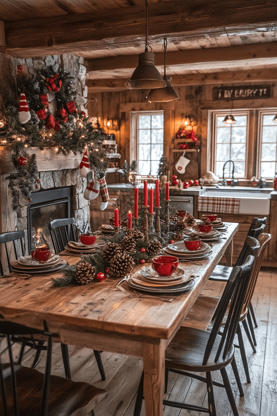 15+ Christmas Aesthetic Ideas That Bring Holiday Magic to Every Corner 2 Rustic Holiday Kitchen