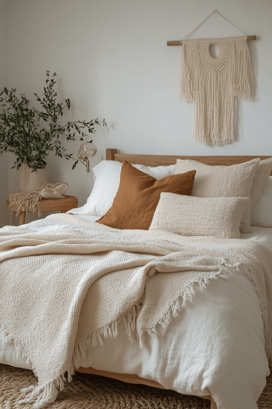 15+ Scandi Boho Decor Ideas to Create a Cozy Yet Airy Space 2 Scandi Boho Tranquil Bedroom