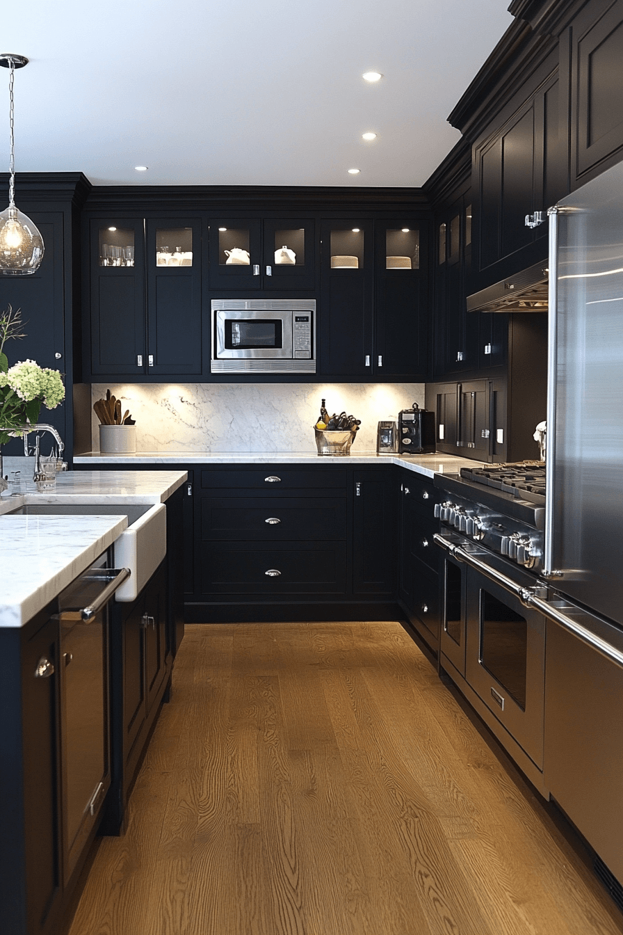 16+ Kitchen Cabinet Color Ideas That Elevate Everyday Living 2 Sophisticated Black Drama