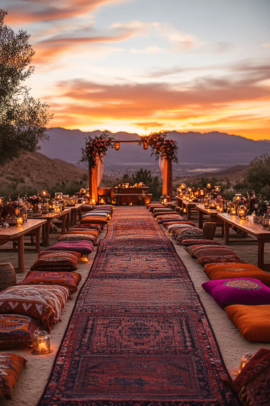 28+ Boho Wedding Designs That Balance Rustic and Chic 2 Sunset Boho Glow