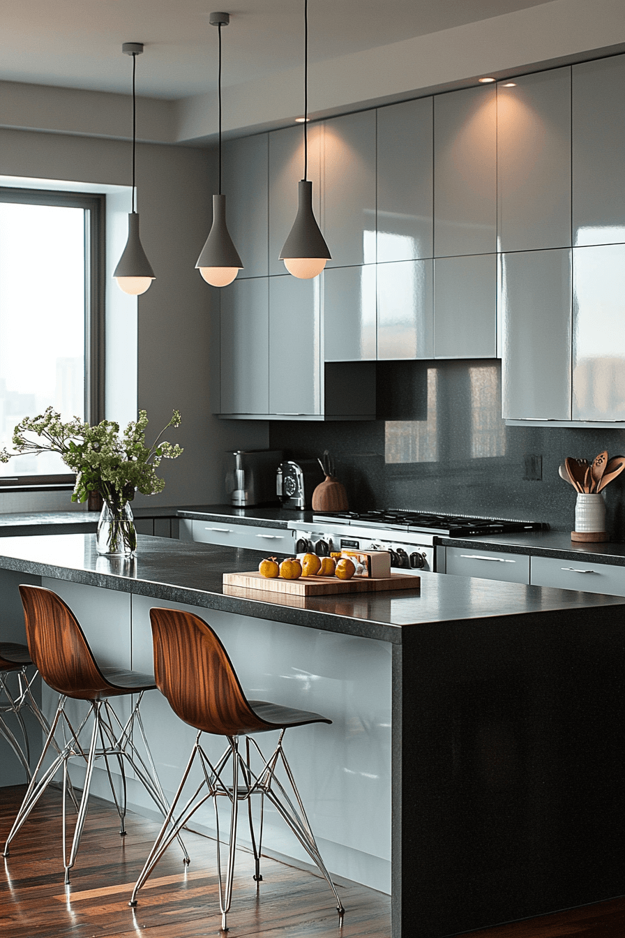 19+ Mid Century Modern Kitchen Ideas That Blend Retro and Timeless Style 2 Symmetrical Kitchen Harmony