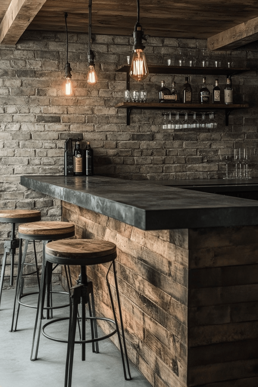 15+ Basements Bar Inspirations for Effortless Entertaining 2 Urban Industrial Loft Bar